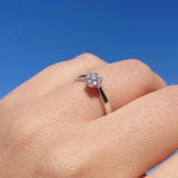 Rosettring i gult/hvitt gull, 0.25ct