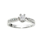 Diamantring i hvitt gull, 0.45CT TWSI - Diamanthuset