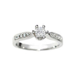 Diamantring i hvitt gull, 0.45CT TWSI - Diamanthuset