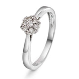 Rosettring i gult/hvitt gull, 0.25ct