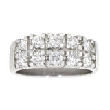 Dobbel alliansering i hvitt gull 1,00ct TW Si