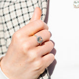 Bloom Diamantring i Gult Gull - 0.20ct tw/si Diamanter - 2.40ct Grønn Ametyst  - 14kt Gull (585)