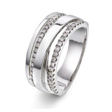 Diamantring i hvitt gull, 0.40ct TW/SI