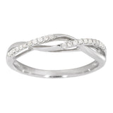 Diamantring i hvitt gull, 0.12ct TW/SI