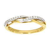 Diamantring i Gult Gull, 0.12ct TW/SI
