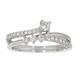 Diamantring i hvitt gull, 0.42ct TW/SI