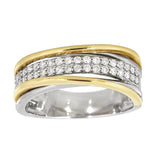 Diamantring i hvitt og gult gull, 0.35ct TW/S