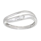 Diamantring i Hvitt/Gult Gull, 0.06CT TWSI