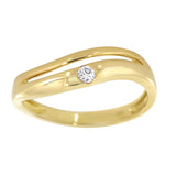Diamantring i Hvitt/Gult Gull, 0.06CT TWSI