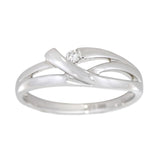 Diamantring i Hvitt/Gult Gull, 0.05CT TWSI