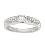 Diamantring i hvitt gull, 0.25ct TW/S