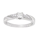 Diamantring i hvitt gull, 0.26ct TW/S
