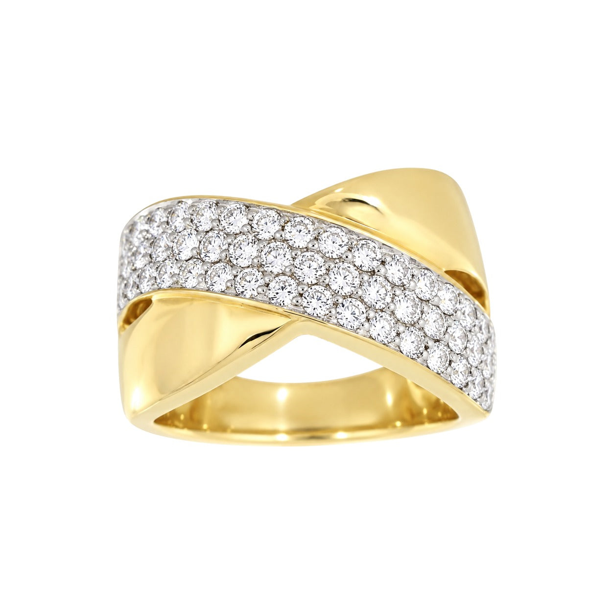 Diamantring i Hvitt/Gult Gull, 1,10 ct TW/SI – Diamanthuset