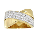 Diamantring i Hvitt/Gult Gull, 1.10CT TWSI