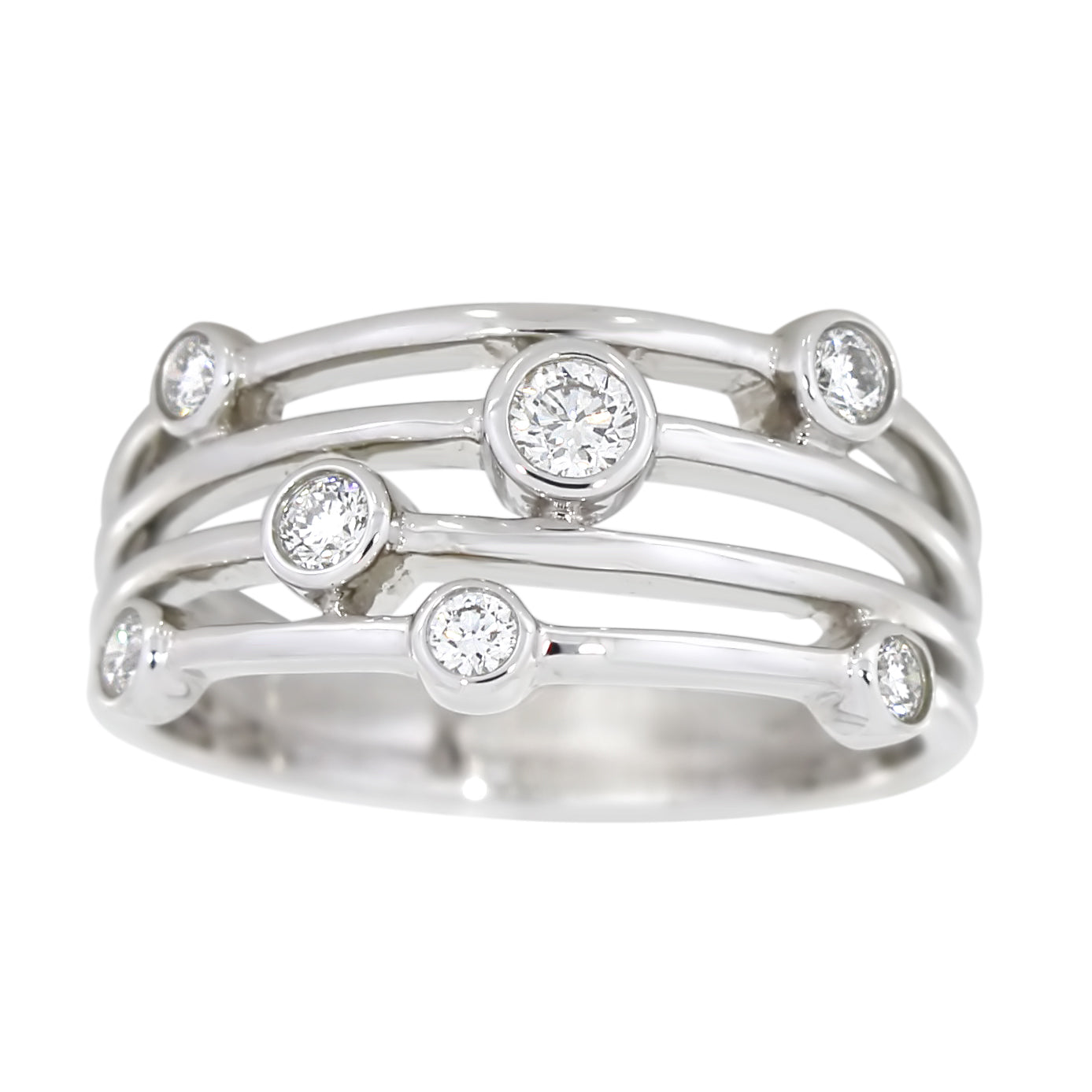 Diamantring i Hvitt/Gult Gull, 0.35CT TWSI