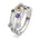 Ring i Gult/Hvitt Gull (585), 0.35 Flerfarget Edelstener – bilde 2 – Diamanthuset