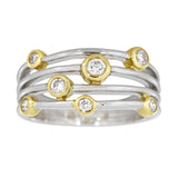 Diamantring i Hvitt/Gult Gull, 0.35CT TWSI