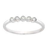 Diamantring i hvitt gull, 0.10ct TW/S