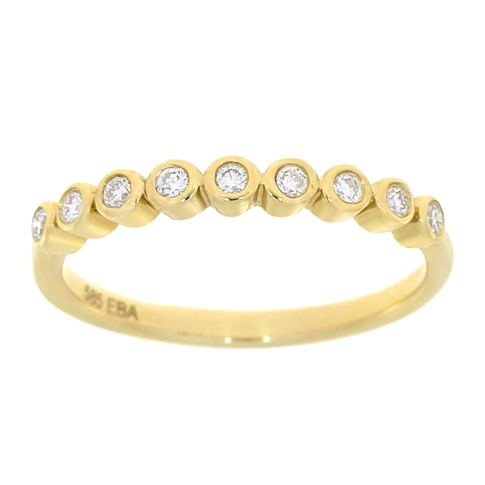 Diamantring i Hvitt/Gult Gull, 0.18CT TWSI