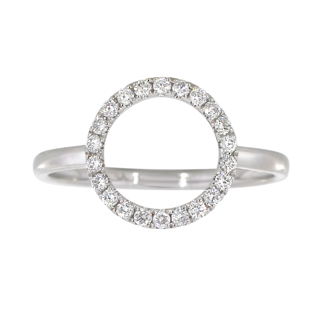 Diamantring i Hvitt/Gult Gull, 0.22CT TWSI