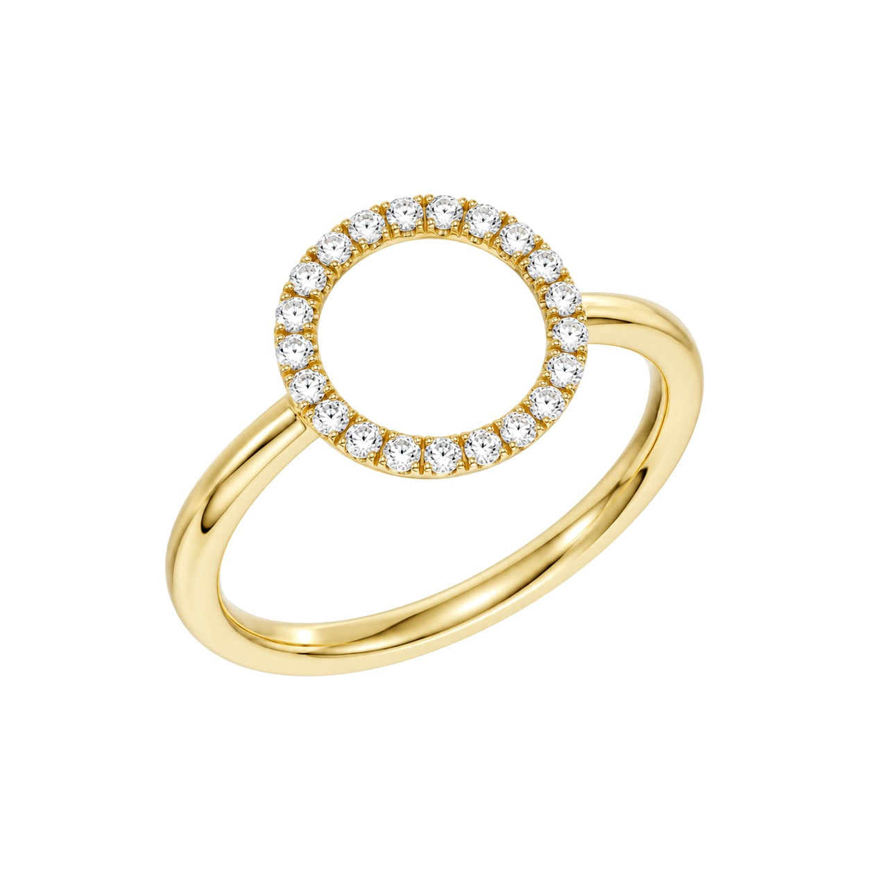 Diamantring i Hvitt/Gult Gull, 0,22 ct TW/SI – Diamanthuset