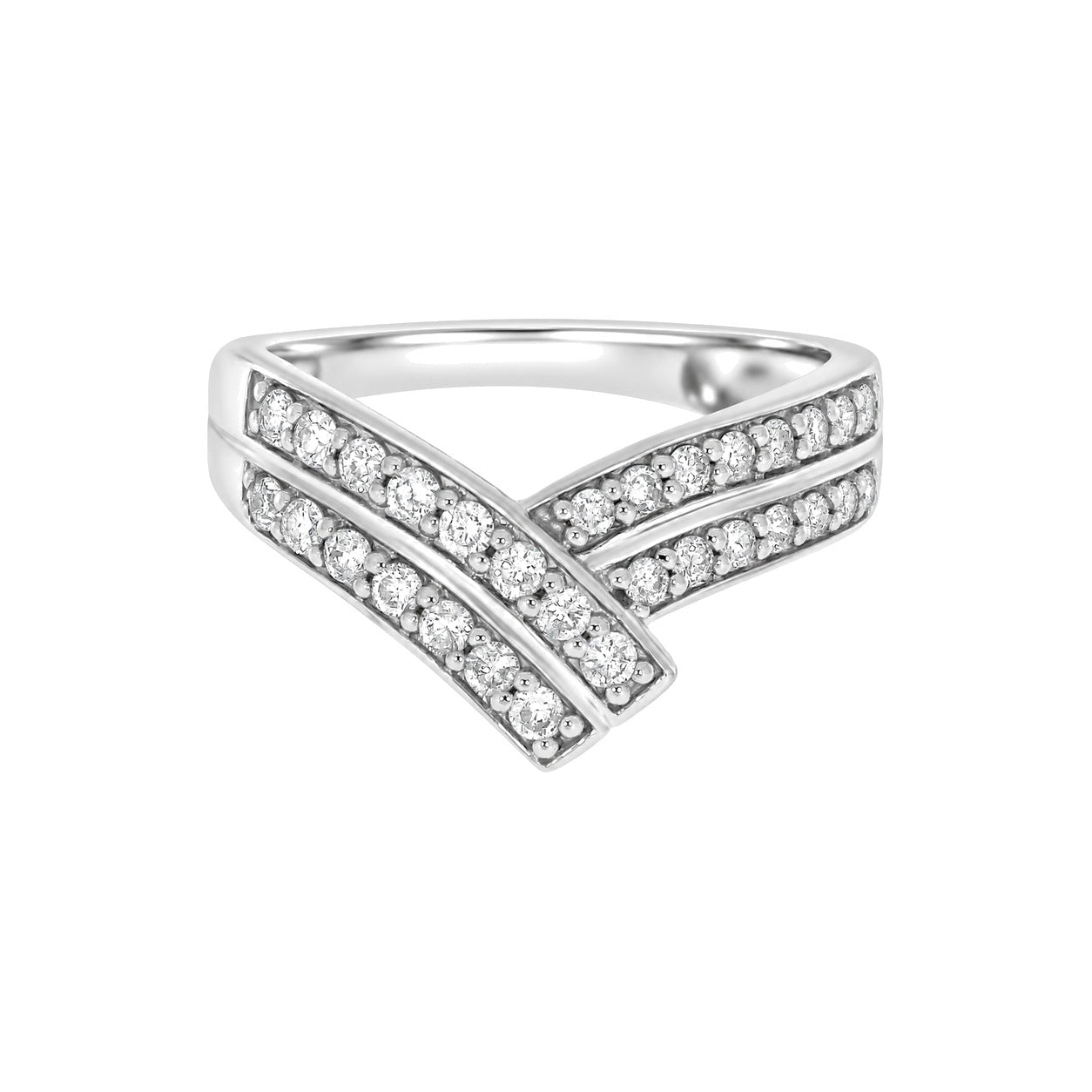 Diamantring i hvitt gull, 0,50 ct TW/S – Diamanthuset