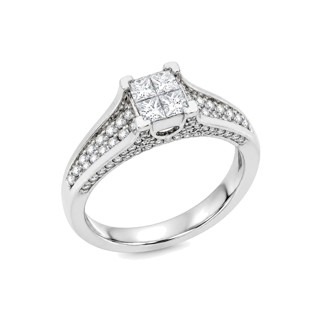 Diamantring i hvitt gull, 1,15 ct TW/S – Diamanthuset