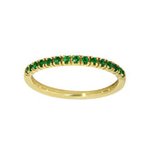 Ring i Gult Gull (585) med Smaragd 0,20ct