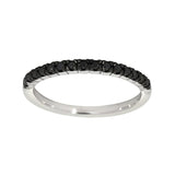 Ring i Hvitt Gull (585) med Svarte Diamanter 0,25ct