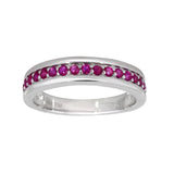 Ring i Hvitt Gull (585) med Rubiner 0,45ct