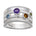 Ring i Gult/Hvitt Gull (585) med Flerfarget Edelstener – bilde 2 – Diamanthuset