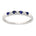 Ring i Hvitt eller gult Gull (585), 0,01 ct TW/SI Diamanter og Safirer – Diamanthuset