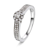 Diamantring i hvitt gull, 0.45ct TW/S