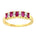 Diamantring med rubin i hvitt/gult gull, 0,21 ct TW/SI – bilde 2 – Diamanthuset