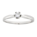 Victoria enstens forlovelsesring i 14k gull med sertifisert TW/SI-diamant