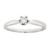 Victoria enstens forlovelsesring i 14k gull med sertifisert TW/SI-diamant
