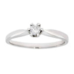 Victoria enstens forlovelsesring i 14k gull med sertifisert TW/SI-diamant