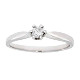 Victoria enstens forlovelsesring i 14k gull med sertifisert TW/SI-diamant