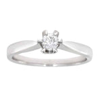 Victoria enstens forlovelsesring i 14k gull med sertifisert TW/SI-diamant