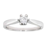 Victoria enstens forlovelsesring i 14k gull med sertifisert TW/SI-diamant