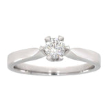 Victoria enstens forlovelsesring i 14k gull med sertifisert TW/SI-diamant