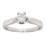 Victoria enstens forlovelsesring i 14k gull med sertifisert TW/SI-diamant