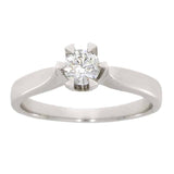 Victoria enstens forlovelsesring i 14k gull med sertifisert TW/SI-diamant