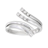Diamantring i hvitt gull, 0.15ct TW/S