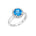 Diamantring i hvitt/gult gull 0,15 ct TW/SI Diamanter med Topas – Diamanthuset