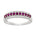 Ring i Hvitt Gull, 0,25 ct Hvit Topas og 0,50 ct Rubiner – Diamanthuset