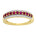 Ring i Hvitt Gull, 0,25 ct Hvit Topas og 0,50 ct Rubiner – bilde 2 – Diamanthuset