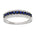 Ring i Hvitt Gull, 0,25 ct Hvit Topas og 0,50 ct Safirer – Diamanthuset