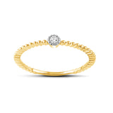 Diamantring i Hvitt/Gult Gull, 0.05CT TWSI