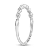 Tvinnet Diamantring i Hvitt/Gult Gull, 0.10CT TWSI